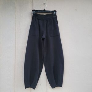 Free People Black Knit Jogger Pants